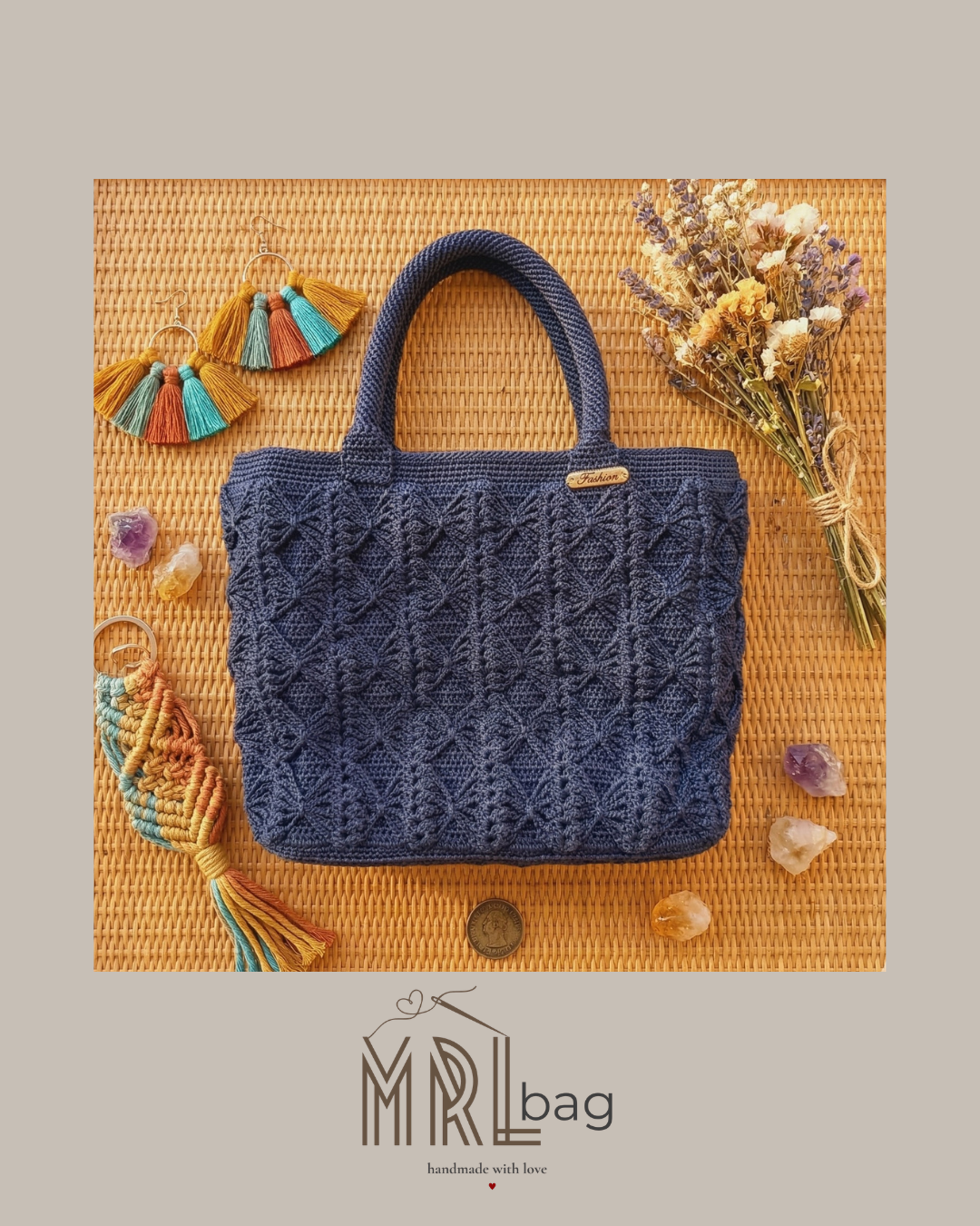 MRL Bag | Midnight Azure Textured Bag