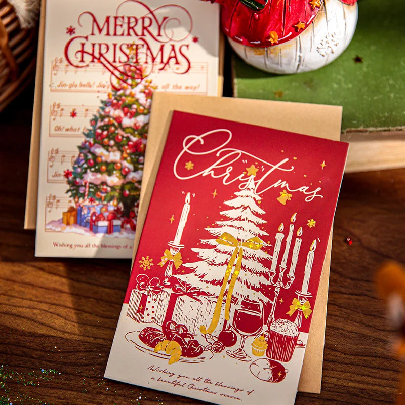 Mr. Paper Christmas Cards | 4’lü Yeni Yıl Kartı Seti – Sade, Şık, Kalpten