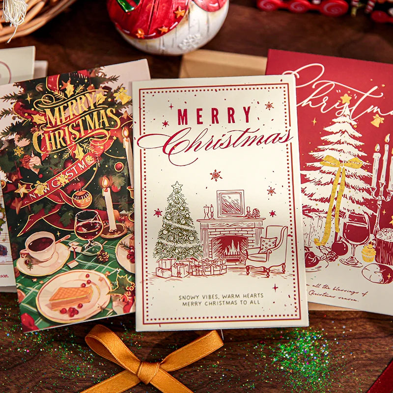 Mr. Paper Christmas Cards | 4’lü Yeni Yıl Kartı Seti – Sade, Şık, Kalpten