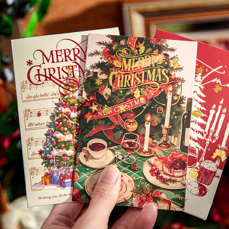 Mr. Paper Christmas Cards | 4’lü Yeni Yıl Kartı Seti – Sade, Şık, Kalpten