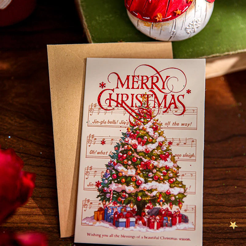 Mr. Paper Christmas Cards | 4’lü Yeni Yıl Kartı Seti – Sade, Şık, Kalpten